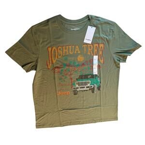 NWT Jeep Joshua Tree Crew Neck Short Sleeve T-Shirt Size‎ Large Men Green Causal